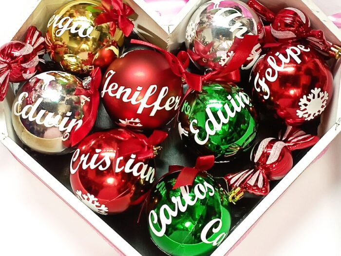 Bolas de navidad decoradas